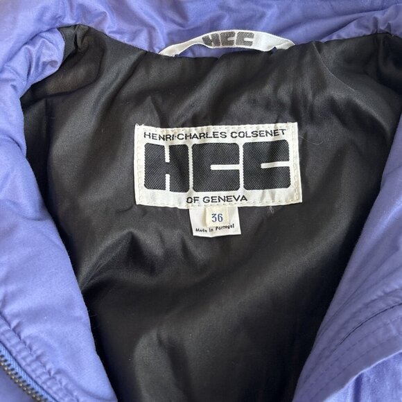Vintage Henri Charles Colsenet Snowsuit Women's Sz 36 (S)  Purple Snow Ski HCC - Picture 7 of 13